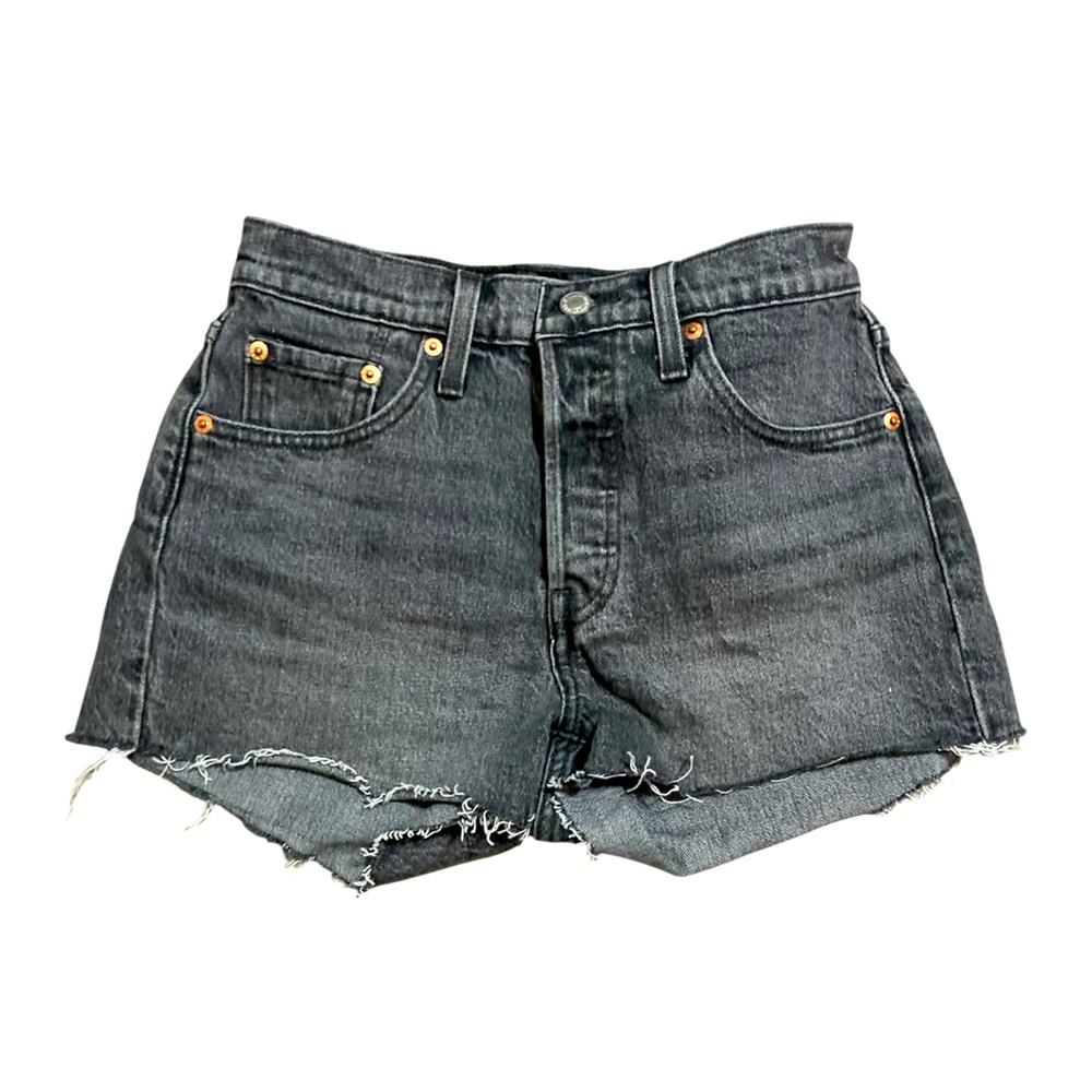 Levi Strauss  501 button fly  homemade cut off Jean  shorts size W25